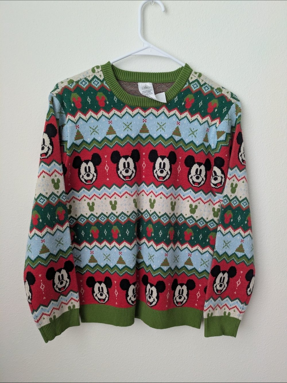 Disney Mickey Mouse Holiday Crewneck Sweater Size 13
